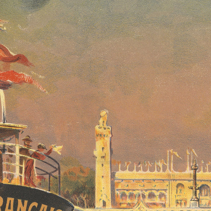 Bordeaux Travel Poster: Exposition Maritime Internationale by Etablissements Minot, 1907