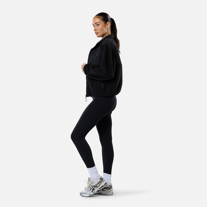 Borg Fleece Tech Jacket | Black