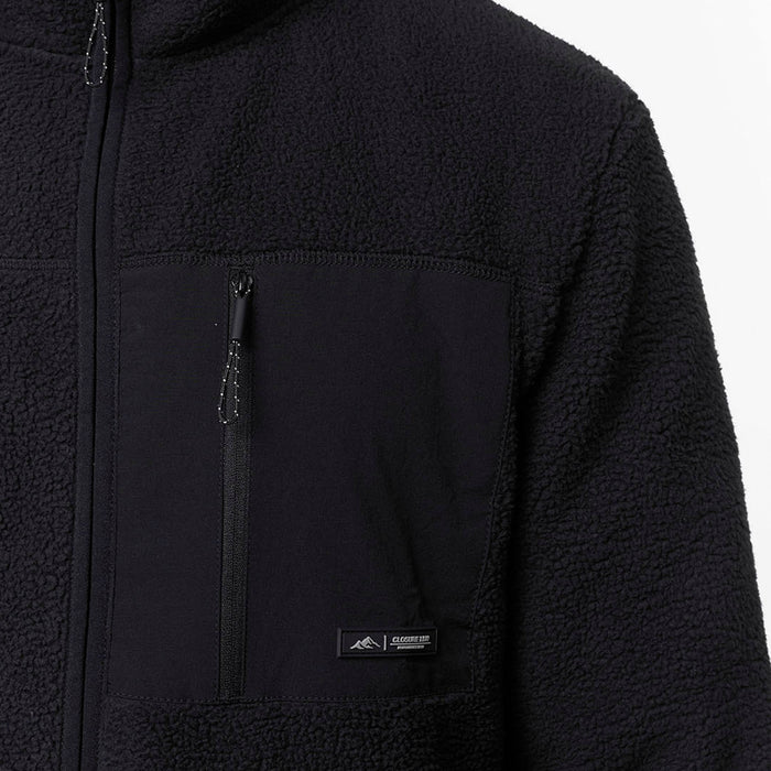 Borg Tech Zip Through Jacket | Black