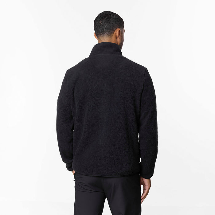 Borg Tech Zip Through Jacket | Black