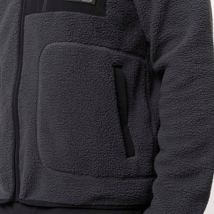 Borg Tech Zip Through Jacket | Dark Grey