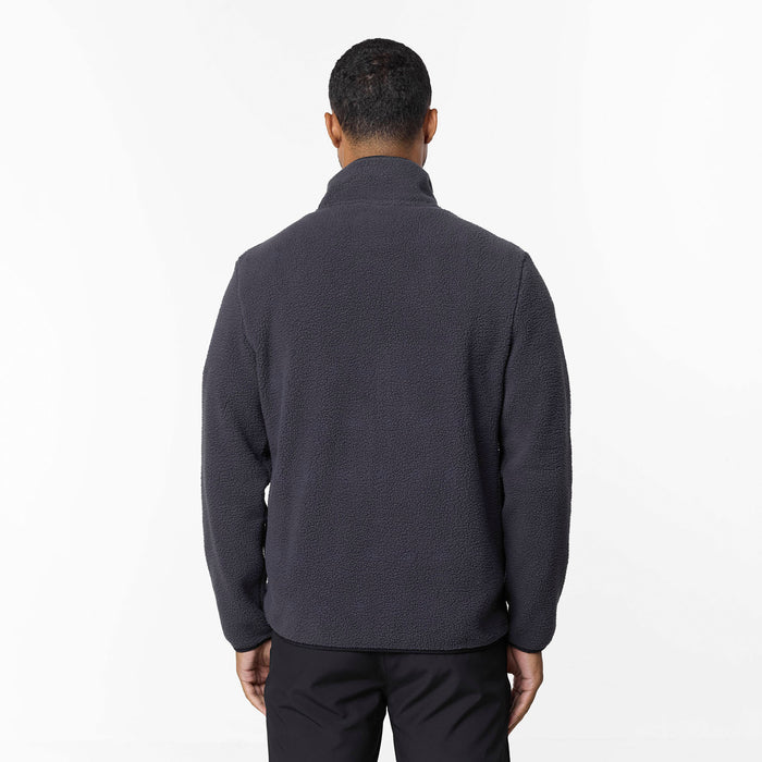 Borg Tech Zip Through Jacket | Dark Grey