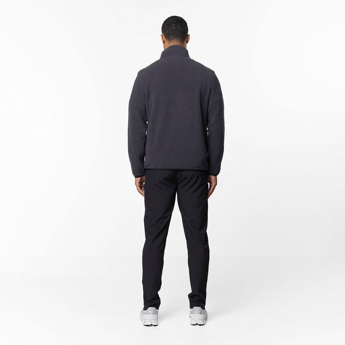 Borg Tech Zip Through Jacket | Dark Grey