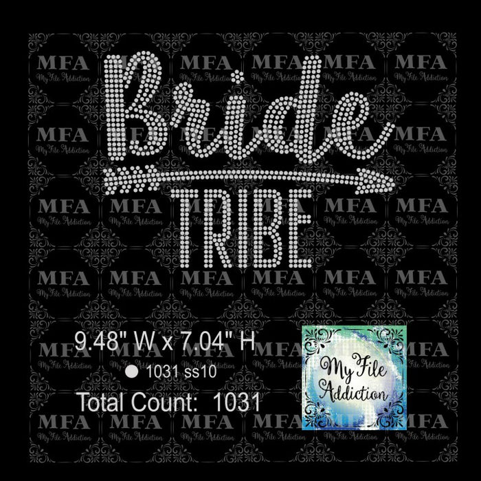 Bride Tribe with Arrow Rhinestone Digital Download File - My File Addiction