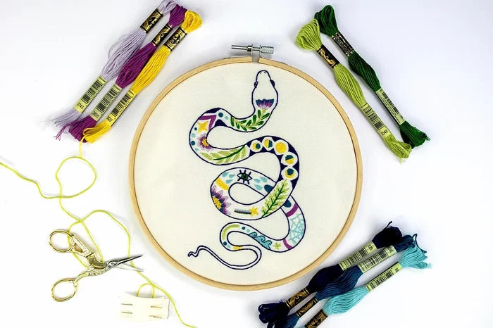 Bug-Eyed Co. Embroidery Kit - Snake