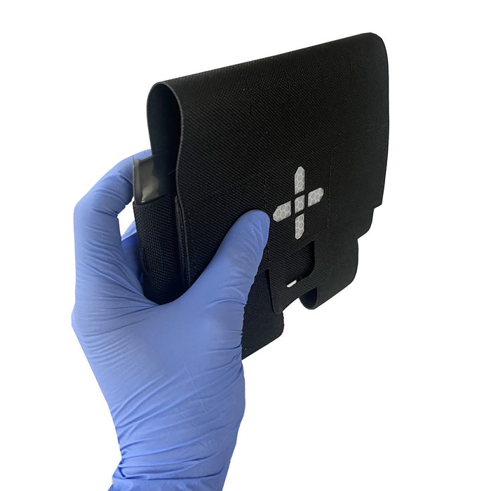 BURRITO Mini Medical Pouch- black, side angle in hand