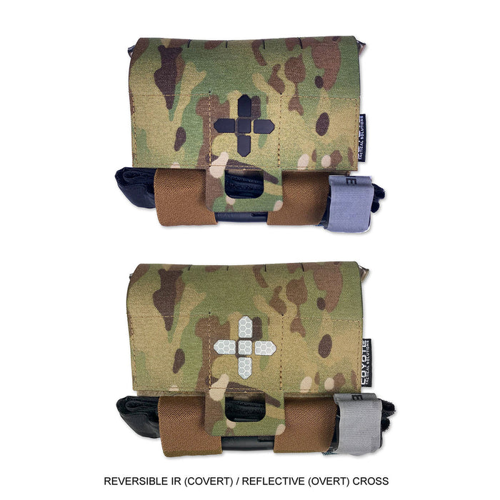 BURRITO Mini Medical Pouch - camo, comparison between covert and overt cross