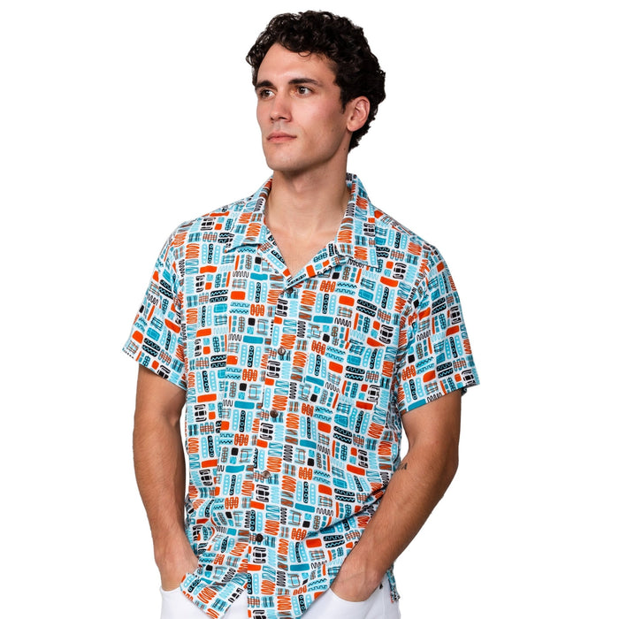 Button Front Mod Shirt - Mambo Aqua - Destination PSP