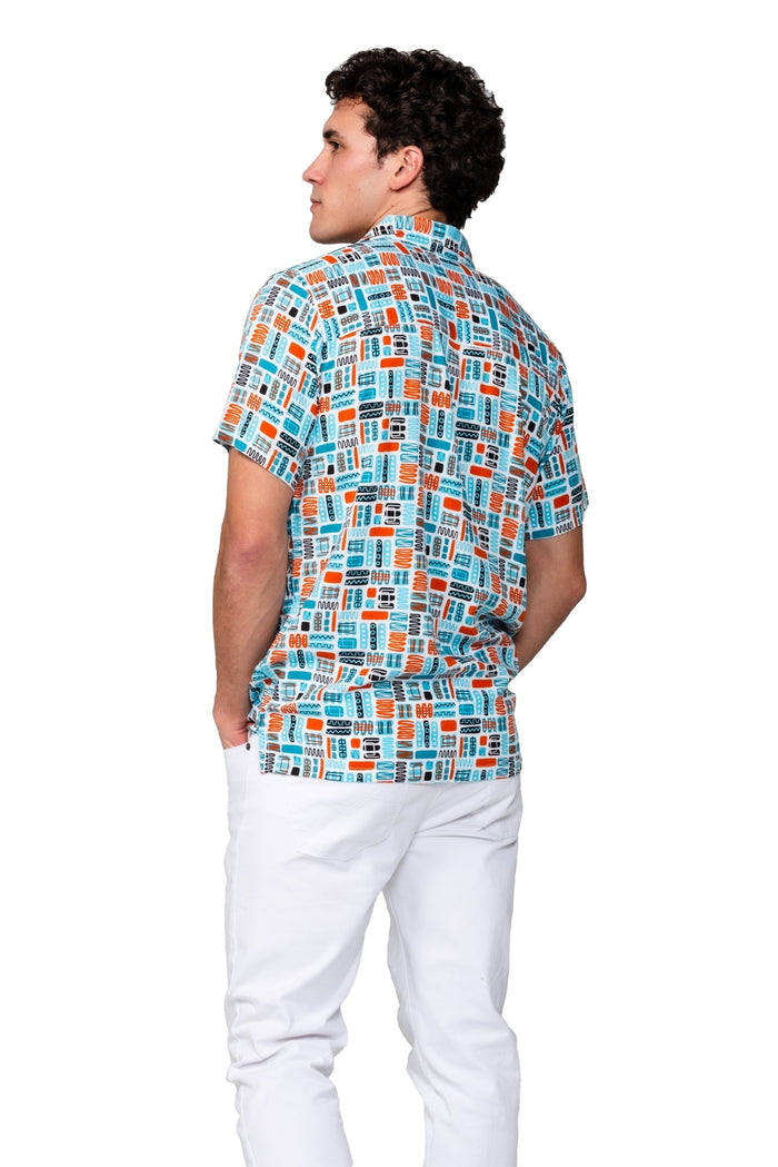 Button Front Mod Shirt - Mambo Aqua - Destination PSP