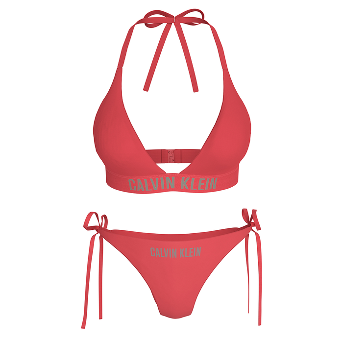 Calvin Klein Halter Triangle Bikini Swim - Intense Power Red