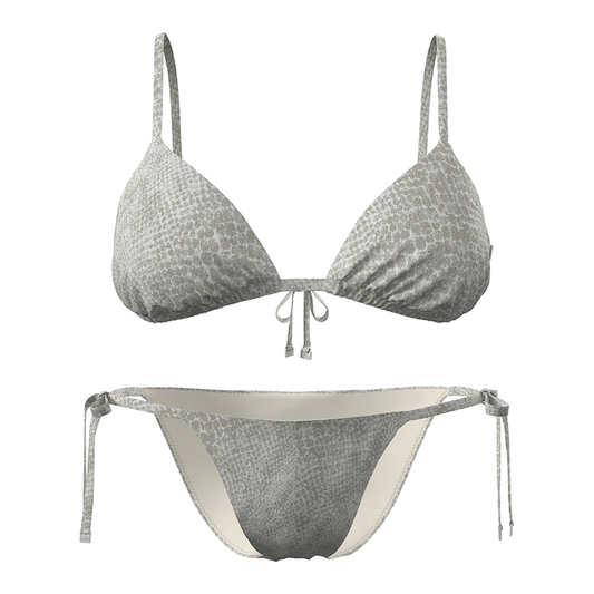 Calvin Klein Triangle & Tie Side Bikini Bottoms - CK Essentials Grey