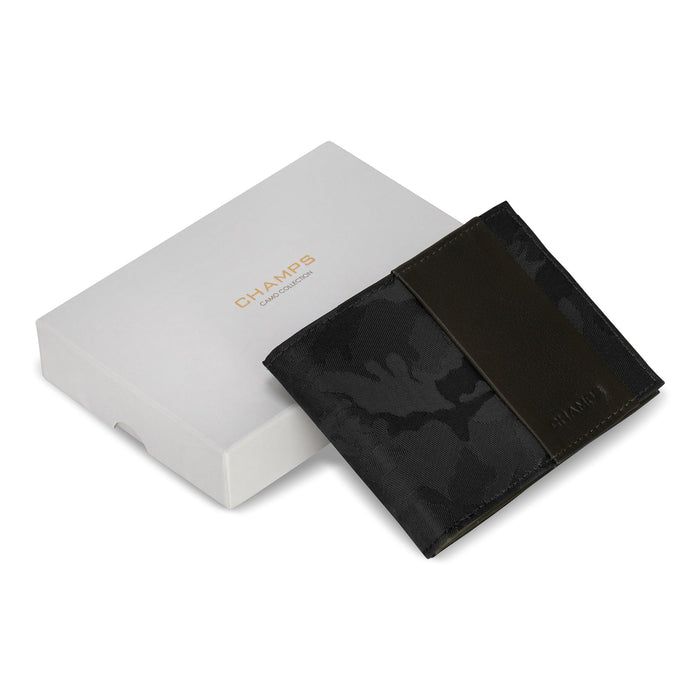 Camo / Leather Center Wing Wallet *Drop Ship*