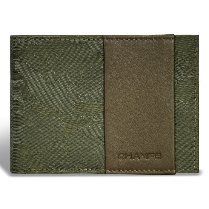 Camo / Leather Center Wing Wallet *Drop Ship*