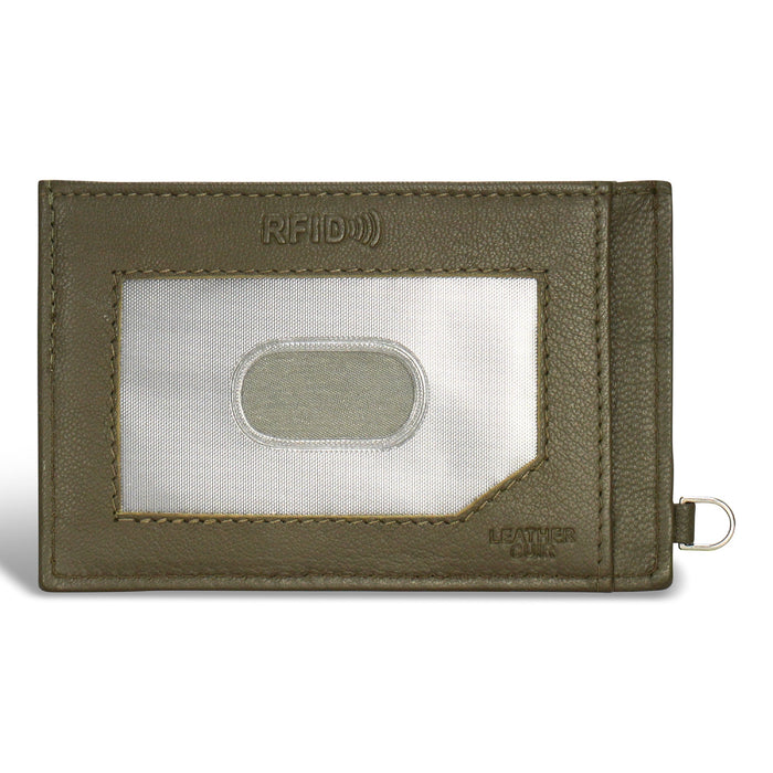 Camo / Leather Slim Cardholder *Drop Ship*