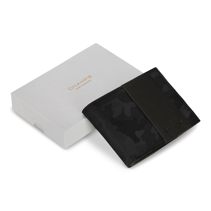 Camo / Leather Top Wing Wallet *Drop Ship*