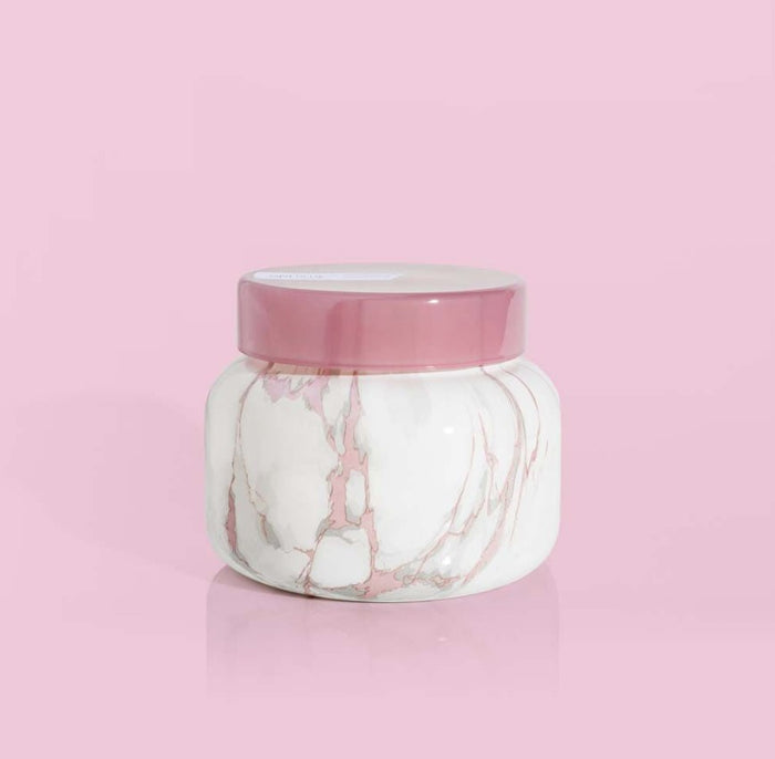 Capri Blue Modern Marble 19oz Candle Candles in Aloha Orchid at Wrapsody