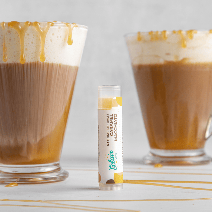 Caramel macchiato lip balm with coffee drinks - cashmereandcocktailsblog
