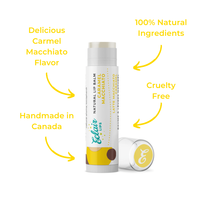 Eclair Caramel Macchiato Lip Balm, 100% Natural Ingredients, Cruelty Free,...