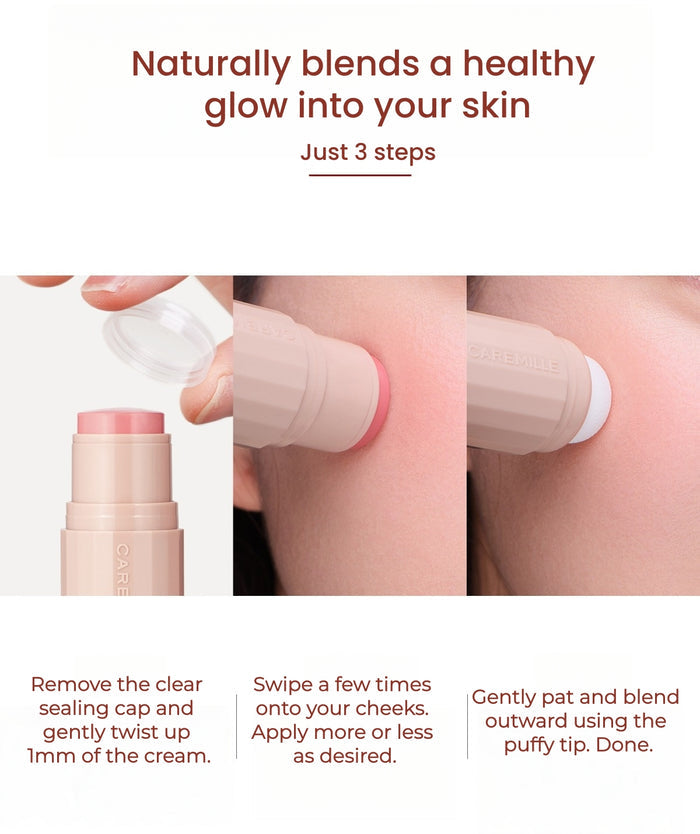 CAREMILLE Double-head Moist Matte Blusher Stick T5688