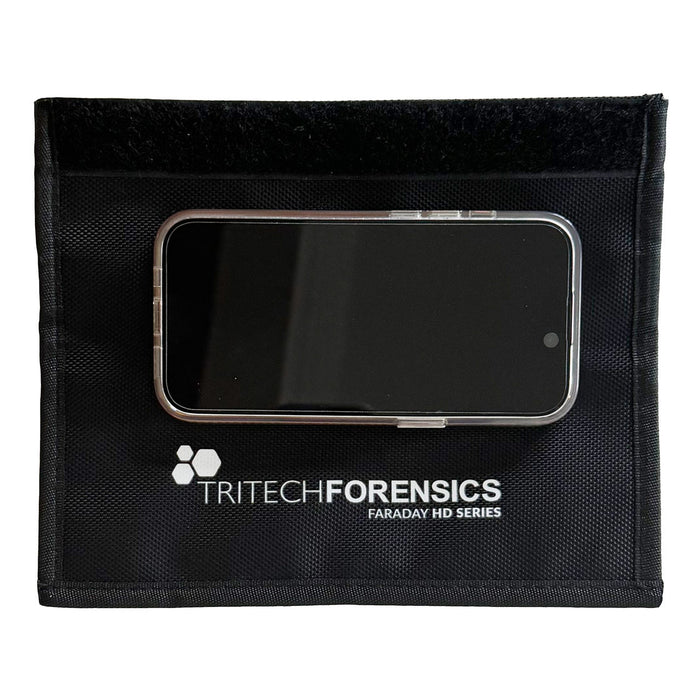 Cell Phone Faraday Bag HD Series, with cell on top