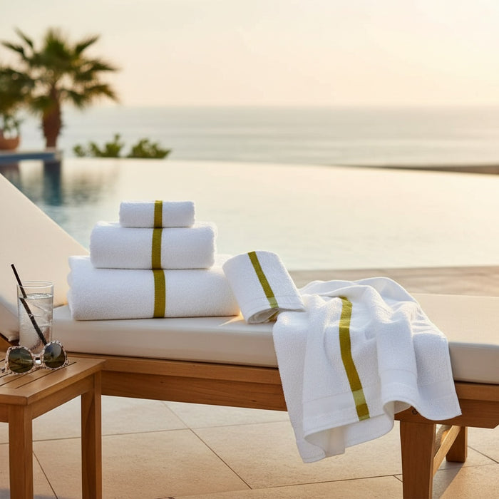 Center Gold/Yellow Stripe Towels  - Rifz Textiles Inc