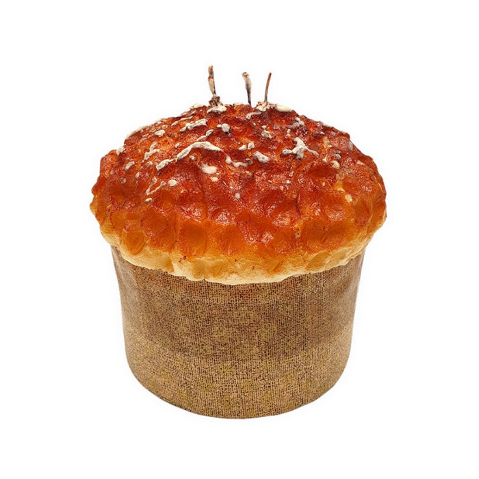 Panettone with Three Flames Candle