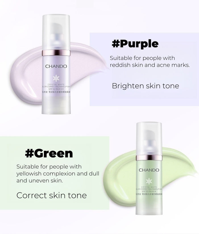 CHANDO Crystal White Color Correcting Makeup Primer SPF32/35 PA+++ T4518