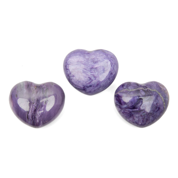 Charoite - Hearts, Polished