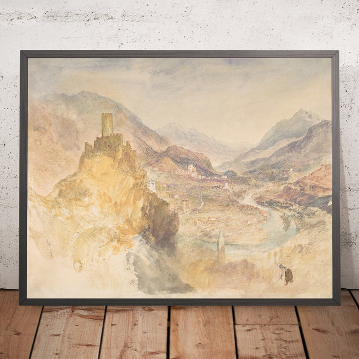 A framed image of