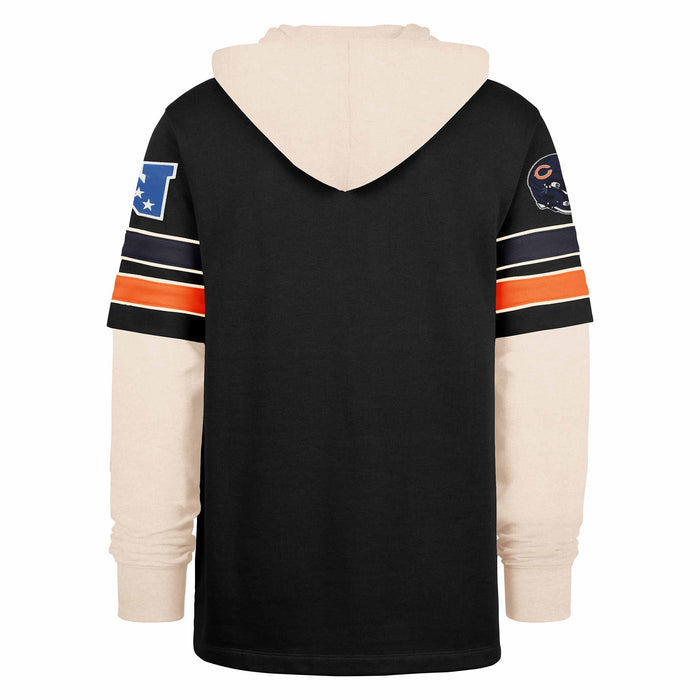 Chicago Bears 47 Brand Flint Black Split Zone Cornerback Duo Hooded Sweatshirt
