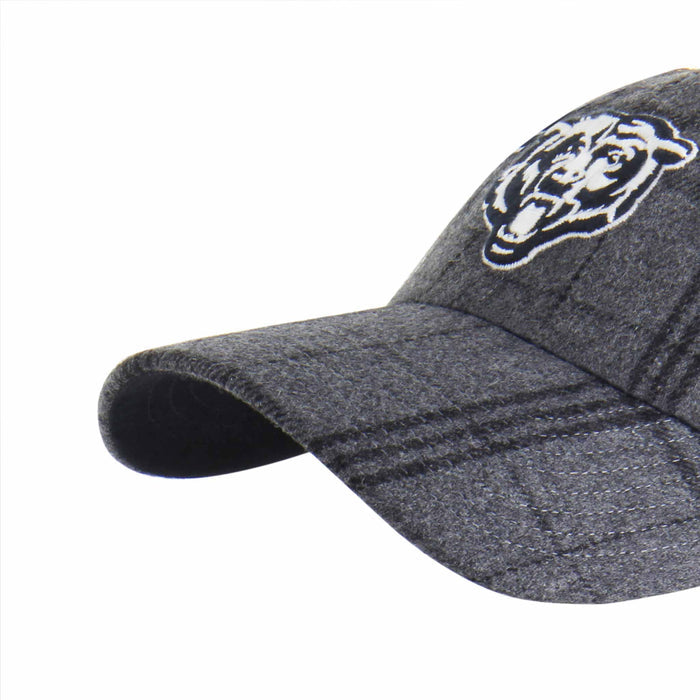 Chicago Bears 47 Brand Grey Windowpane Plaid Clean Up Adjustable Cap