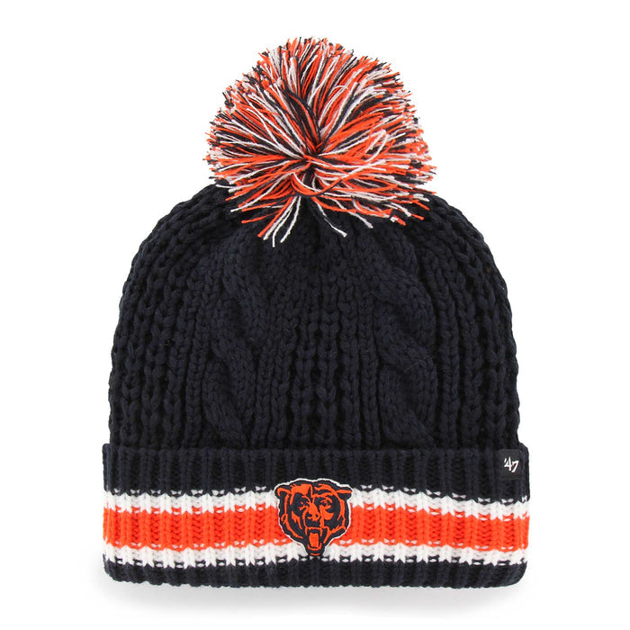 Chicago Bears 47 Brand Navy Sport Bear Face Knit Cuff Winter Hat