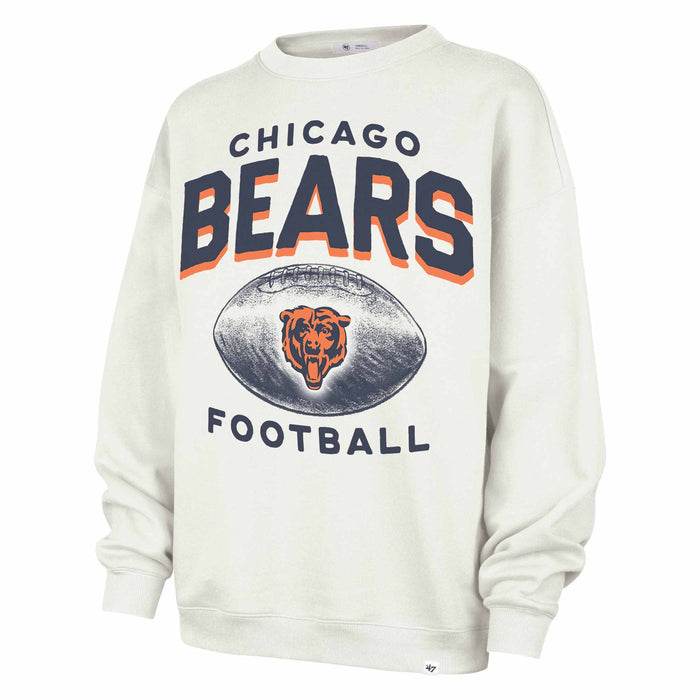 Chicago Bears 47 Brand Women's Sandstone Arch Cloud Oversized Crewneck Sweatshirt