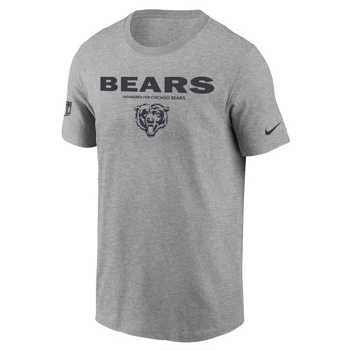 Chicago Bears Nike Grey Team Issue Wordmark Dri-Fit Short Sleeve T-Shirt