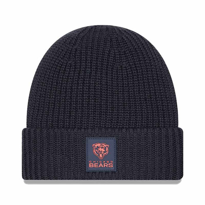 Chicago Bears New Era 2025 Bear Face Sideline On-Field Cold Weather Knit Cap
