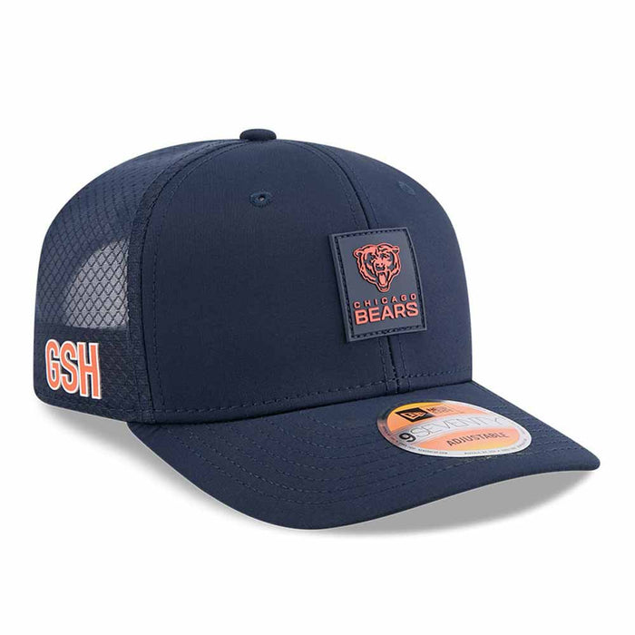 Chicago Bears New Era 2025 Sideline 9SEVENTY Team Color Stretch Snap Adjustable Trucker Cap