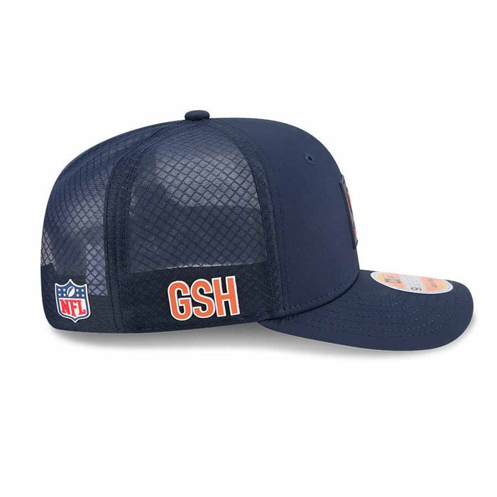 Chicago Bears New Era 2025 Sideline 9SEVENTY Team Color Stretch Snap Adjustable Trucker Cap