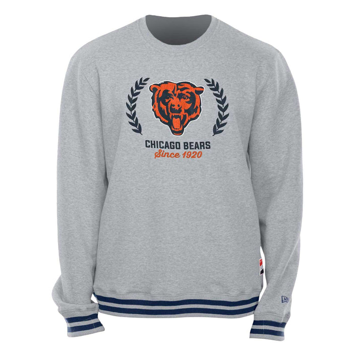 Chicago Bears New Era Grey Crest Crewneck Sweatshirt