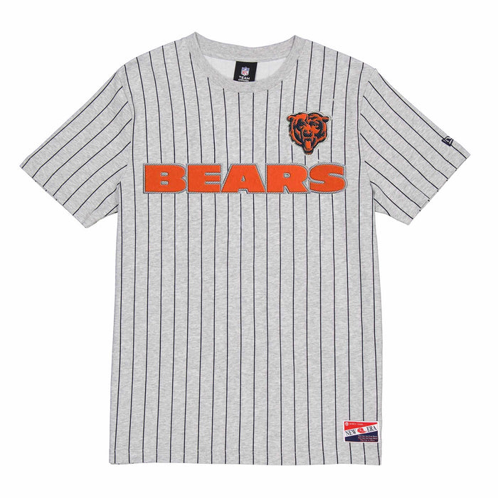 Chicago Bears New Era Grey Pinstripe Short Sleeve T-Shirt