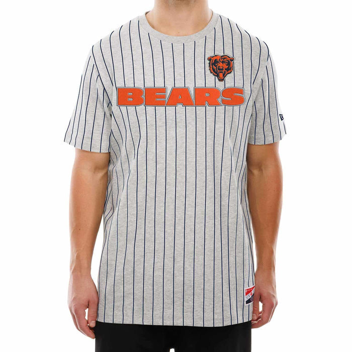 Chicago Bears New Era Grey Pinstripe Short Sleeve T-Shirt