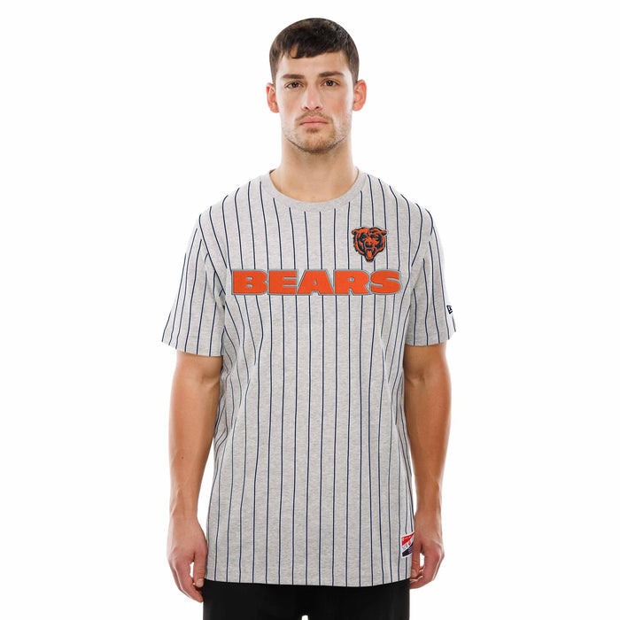 Chicago Bears New Era Grey Pinstripe Short Sleeve T-Shirt