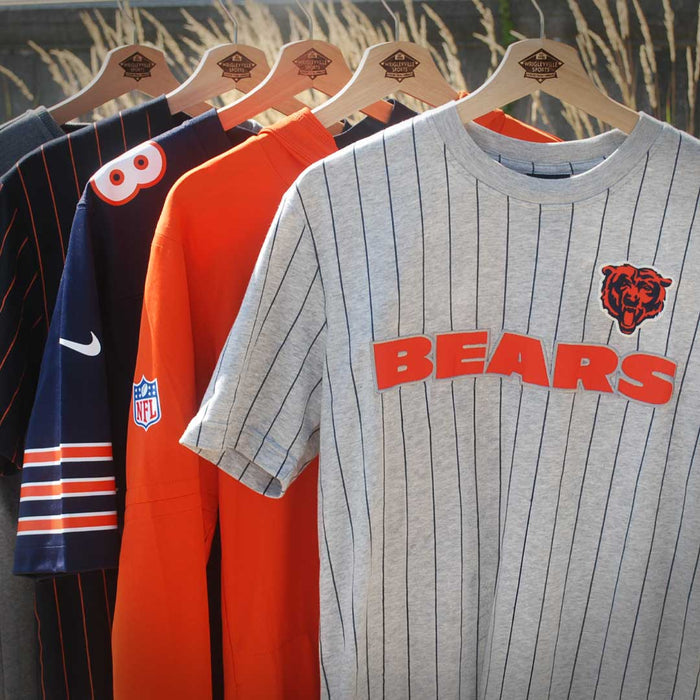 Chicago Bears New Era Grey Pinstripe Short Sleeve T-Shirt