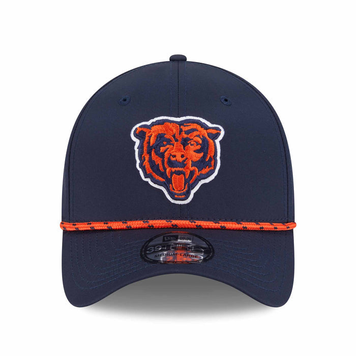 Chicago Bears New Era Navy Bear Face Perforated 39THIRTY Stretch Fit Cap