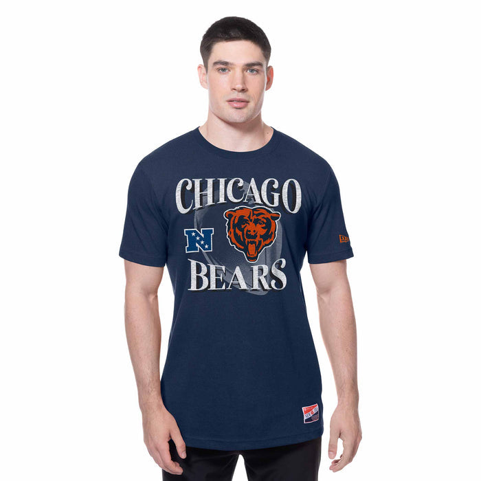 Chicago Bears New Era Navy Football Short Sleeve T-Shirt