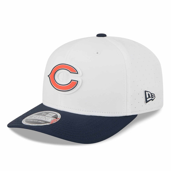 Chicago Bears New Era Training Camp White C 9SEVENTY Stretch Snap Adjustable Cap