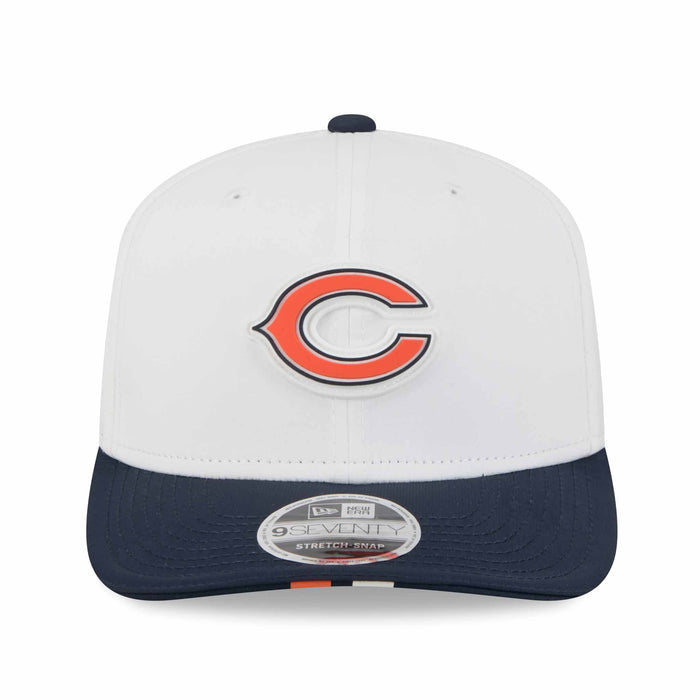 Chicago Bears New Era Training Camp White C 9SEVENTY Stretch Snap Adjustable Cap