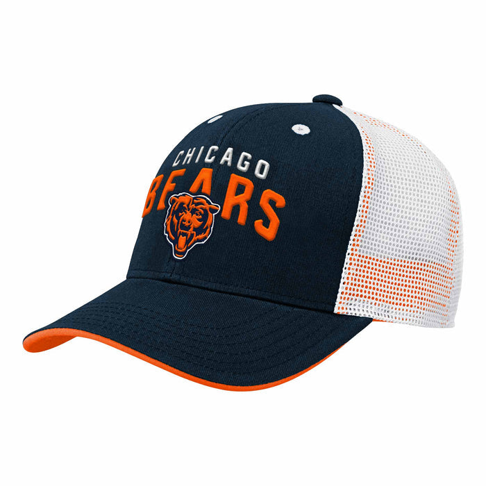 Chicago Bears Youth Core Lockup Meshback Trucker Adjustable Cap