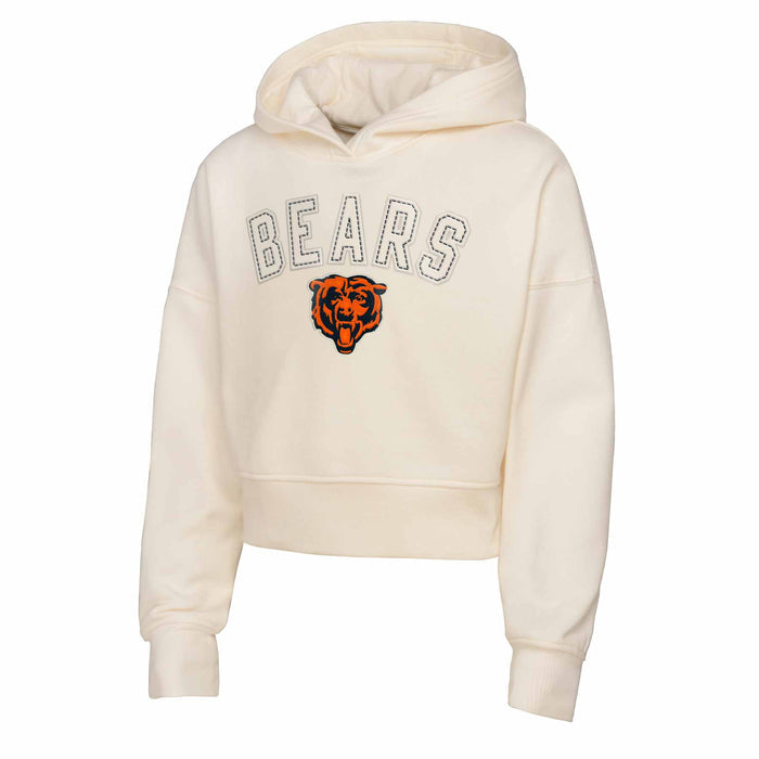 Chicago Bears Youth Girls Blitz Long Sleeved Cropped Hooded Sweatshirt