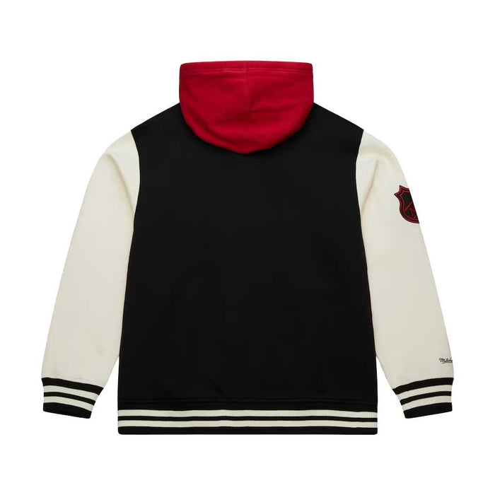 Chicago Blackhawks Mitchell & Ness Courtside Fleece Button Up Jacket