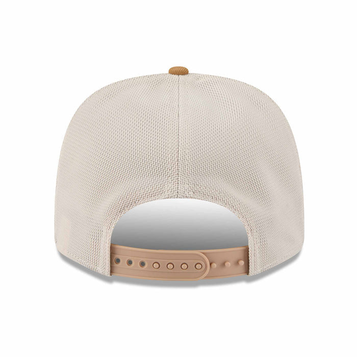 Chicago Bulls New Era Khaki Bulls Head Logo 9SEVENTY Stretch Fit Mesh Trucker Adjustable Cap